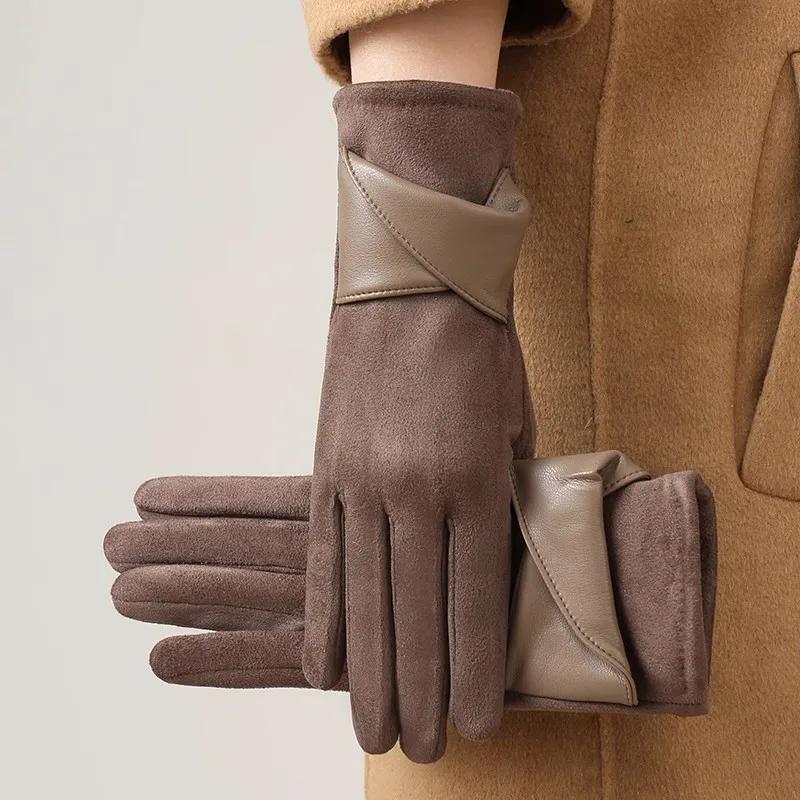 Autumn Winter Warm Suede Gloves Thermal Velvet Touchscreen Gloves Outdoor Riding Windproof Motorcycle Gloves for Women Mittens кофейный
Autumn Winter Warm Suede Gloves Thermal Velvet Touchscreen Gloves Outdoor Riding Windproof Motorcycle Gloves for Women Mittens кофейный