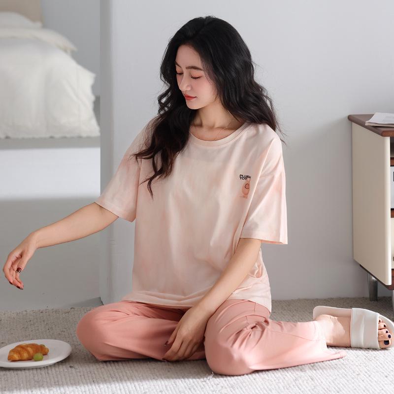 Women s Korean Style Summer Pajamas with Built-in Bra - Short Sleeve, Long Pants, Plus Size, Outdoor-Friendly, Modal Cotton M (45-55 kg)
Women s Korean Style Summer Pajamas with Built-in Bra - Short Sleeve, Long Pants, Plus Size, Outdoor-Friendly, Modal Cotton M (45-55 kg)