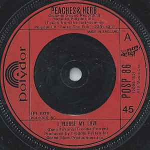 7inch Record PEACHES & HERB - I Pledge My Love / Roller Skatin M POSP86 Polydor 1979 UK Soul/Funk Used
7inch Record PEACHES & HERB - I Pledge My Love / Roller Skatin M POSP86 Polydor 1979 UK Soul/Funk Used
