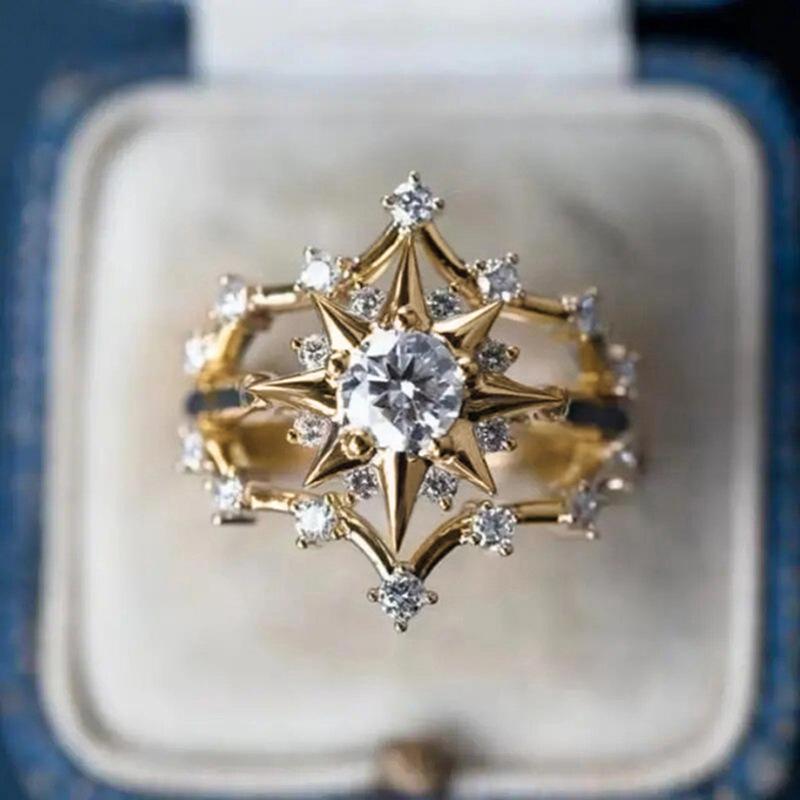 European and American Style Sun Shining Ring, Women s Luxury Design, Metal Hollow Out Circular Zircon Zircon, Headwear 6
European and American Style Sun Shining Ring, Women s Luxury Design, Metal Hollow Out Circular Zircon Zircon, Headwear 6