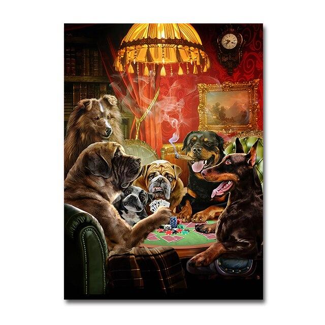 Картина на холсте с юмористическими животными, забавный кот и собака, постер с игрой в покер, домашняя азартная игра, декор стен казино 21x30cm No Framed
Картина на холсте с юмористическими животными, забавный кот и собака, постер с игрой в покер, домашняя азартная игра, декор стен казино 21x30cm No Framed