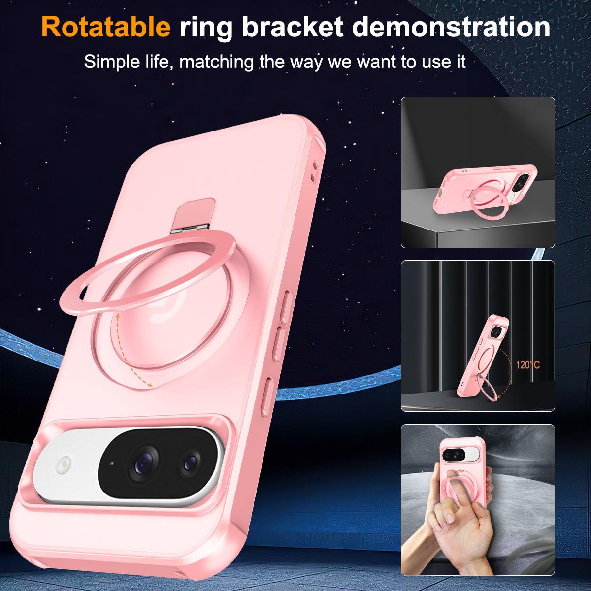 Phone Case For Google Pixel 10 Pro/10/9 Pro/9 Compatible with MagSafe Ring Holder Kickstand TPU+PC Cover Purple
Phone Case For Google Pixel 10 Pro/10/9 Pro/9 Compatible with MagSafe Ring Holder Kickstand TPU+PC Cover Purple