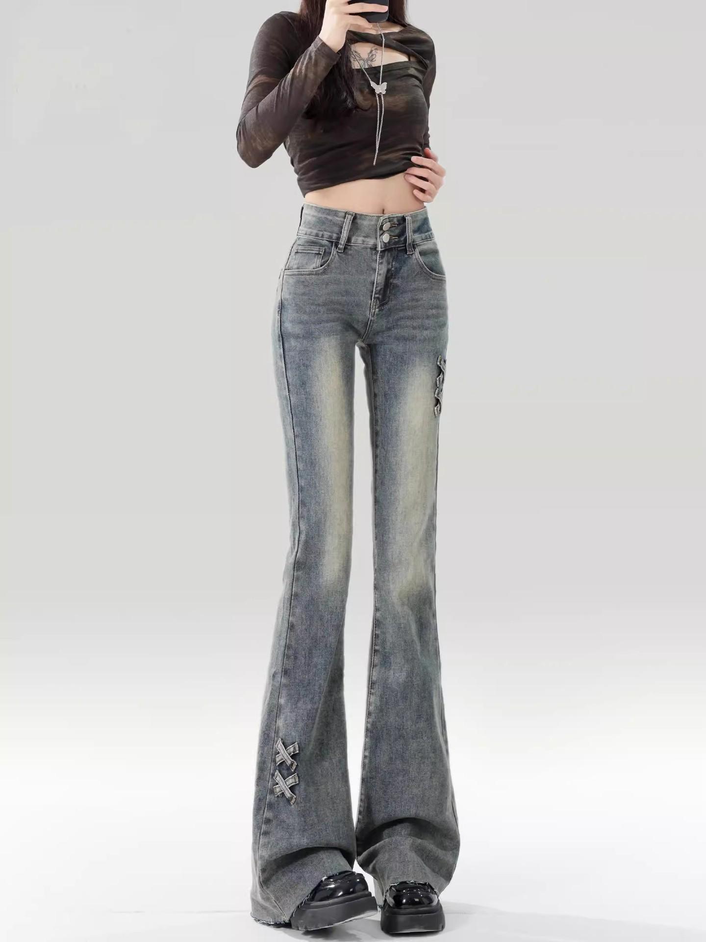 Женские джинсы клеш с высокой посадкой в стиле ретро на 2025 год с поясом-бантом для похудения для весны/лета Extra Large синий
Женские джинсы клеш с высокой посадкой в стиле ретро на 2025 год с поясом-бантом для похудения для весны/лета Extra Large синий