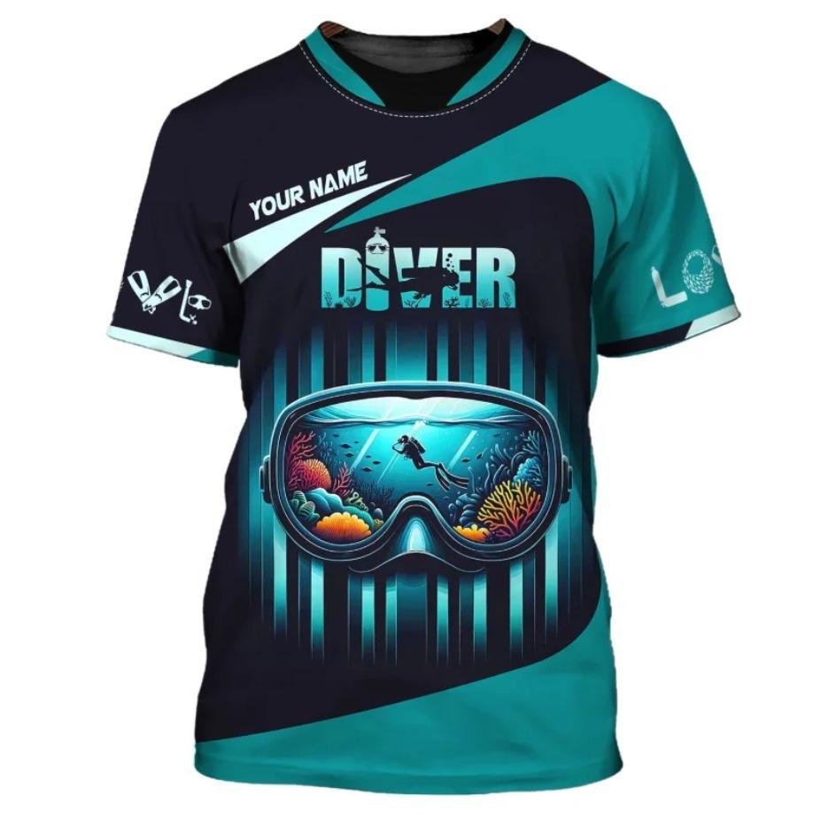 Custom Name 3D Print Diver T Shirts Tops Summer Short Sleeve Casual Scuba Diving Tshirt for Men Clothes Mens Shirts S
Custom Name 3D Print Diver T Shirts Tops Summer Short Sleeve Casual Scuba Diving Tshirt for Men Clothes Mens Shirts S