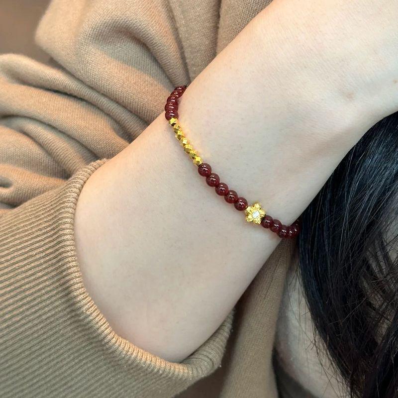 Elegant Red Agate Peach Blossom Beaded Bracelet - Women s Ethnic Style Fashion Accessory
Elegant Red Agate Peach Blossom Beaded Bracelet - Women s Ethnic Style Fashion Accessory