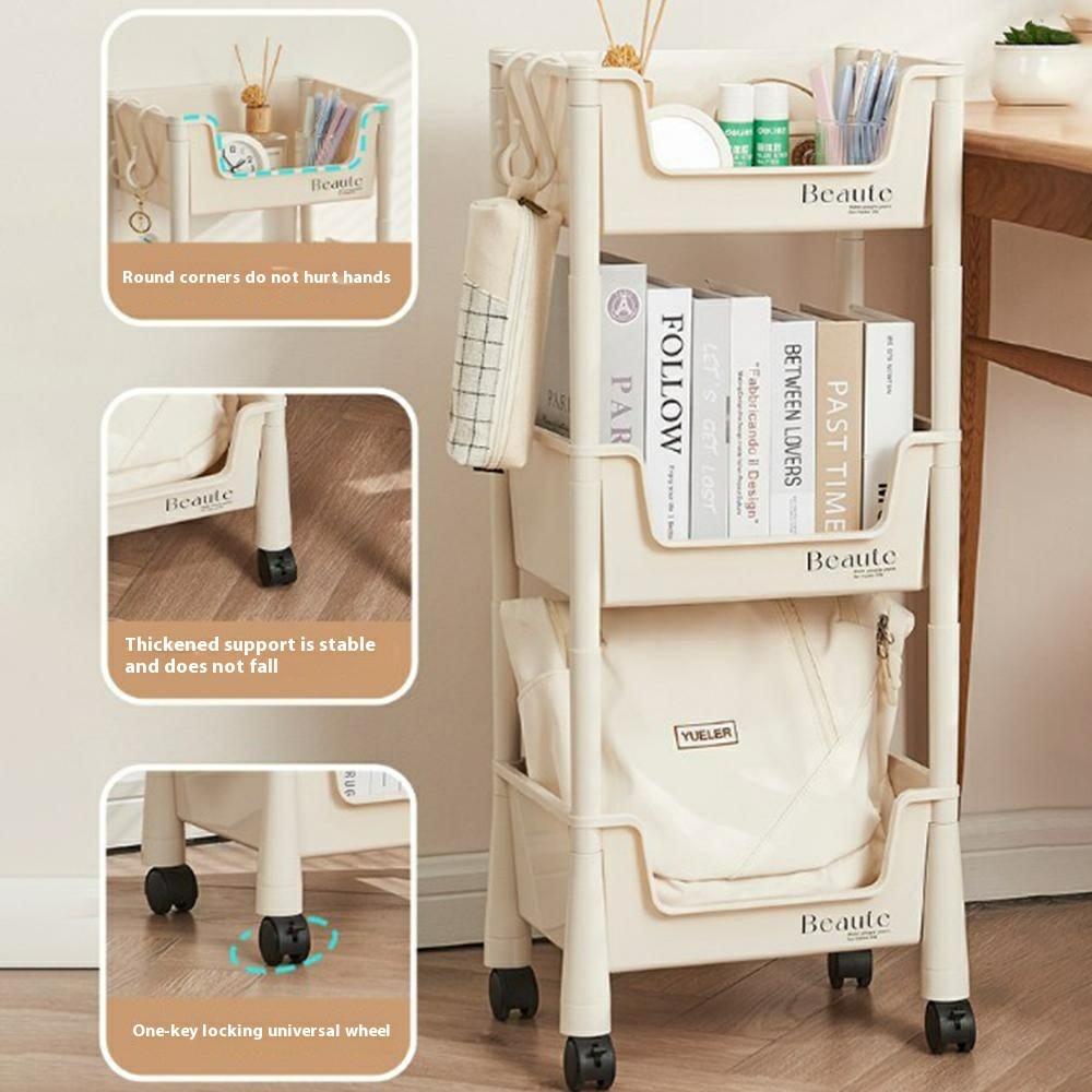 PP Storage Cart Under Desk Organizer Bookshelf Student Home Books Cosmetics Snacks Rack Type A
PP Storage Cart Under Desk Organizer Bookshelf Student Home Books Cosmetics Snacks Rack Type A