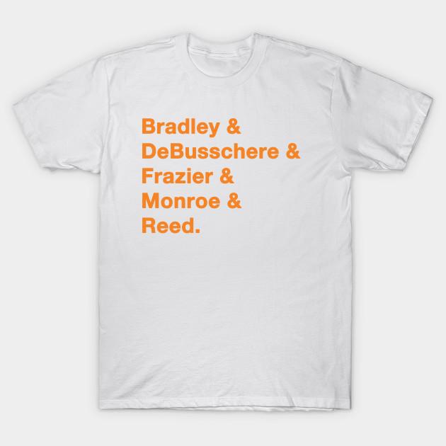 Men Black Print T-shirt 1972-73 Knicks Greats Orange No-Cut Transfer Paper Print Cotton Tshirt L білий
Men Black Print T-shirt 1972-73 Knicks Greats Orange No-Cut Transfer Paper Print Cotton Tshirt L білий
