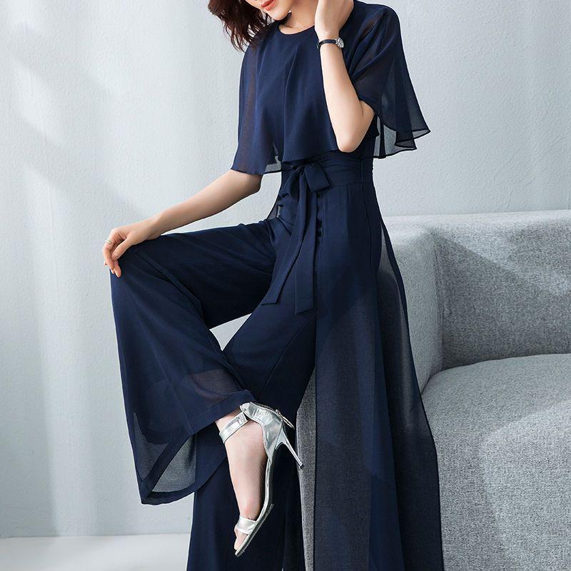 Women s 2026 Chiffon Jumpsuit with Lotus Leaf Sleeves, Elegant Wide-Leg Design for Summer M recommended for 85-105 jin синій
Women s 2026 Chiffon Jumpsuit with Lotus Leaf Sleeves, Elegant Wide-Leg Design for Summer M recommended for 85-105 jin синій