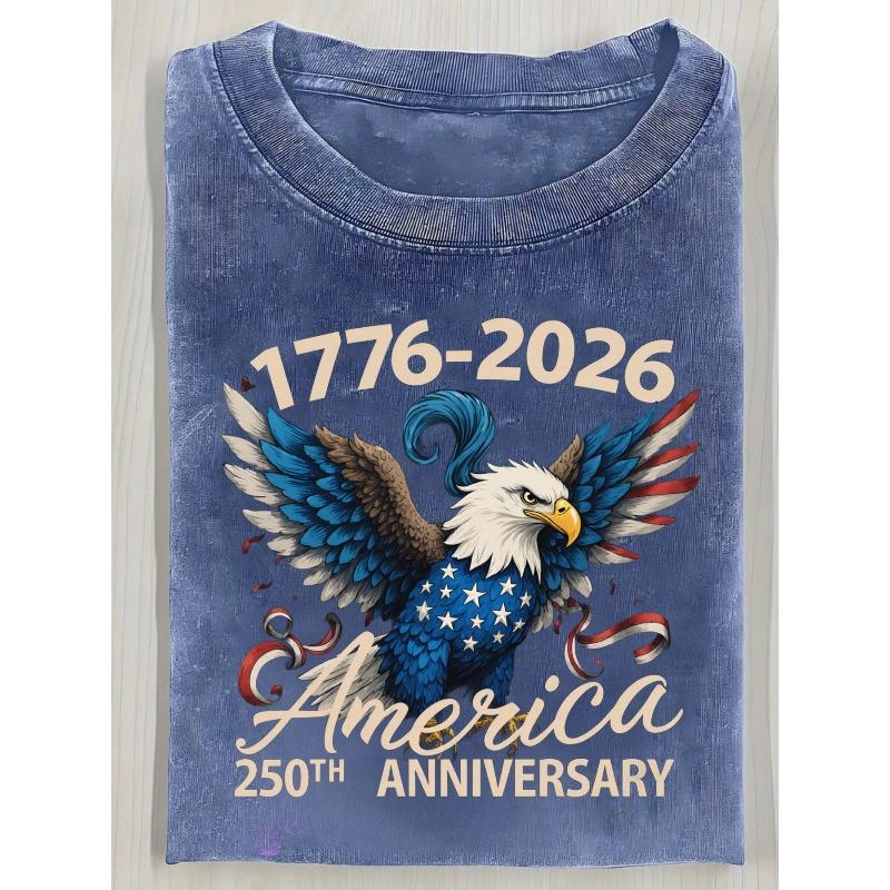 Featuring a Light Yellow Print of 1776-2026 Along with an Eagle Design That Has a White Head, Yellow Beak, Blue Body with a White Star 5XL
Featuring a Light Yellow Print of 1776-2026 Along with an Eagle Design That Has a White Head, Yellow Beak, Blue Body with a White Star 5XL