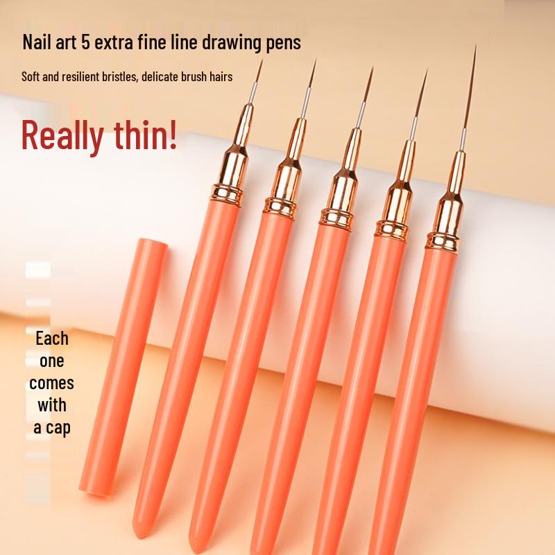 4-Color Ultra-Fine Nail Art Brush Set: Perfect for Drawing, Painting, Line Art, & Gel Mixing - Includes 5 Brushes
4-Color Ultra-Fine Nail Art Brush Set: Perfect for Drawing, Painting, Line Art, & Gel Mixing - Includes 5 Brushes