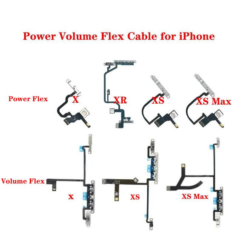 Power On Off Flex Cable For iPhone X XR XS Max Switch Control Volume Button with Metal Replacement Parts X Volume
Power On Off Flex Cable For iPhone X XR XS Max Switch Control Volume Button with Metal Replacement Parts X Volume