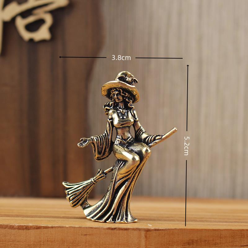 Vintage Brass Witch on Broom Figurine,Magic Moon Witch Ornament Home Decor Statue
Vintage Brass Witch on Broom Figurine,Magic Moon Witch Ornament Home Decor Statue