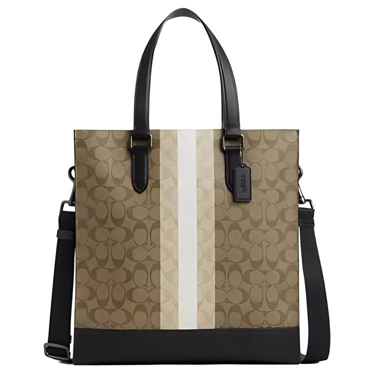Coach Graham 36 Striped Design Detachable Shoulder Strap Coated Canvas And Smooth Calfskin Tote Bag Shopping Bag Shoulder Handbag Large CQ037-QBE7V Basic Set (Bag+Dust Bag)
Coach Graham 36 Striped Design Detachable Shoulder Strap Coated Canvas And Smooth Calfskin Tote Bag Shopping Bag Shoulder Handbag Large CQ037-QBE7V Basic Set (Bag+Dust Bag)