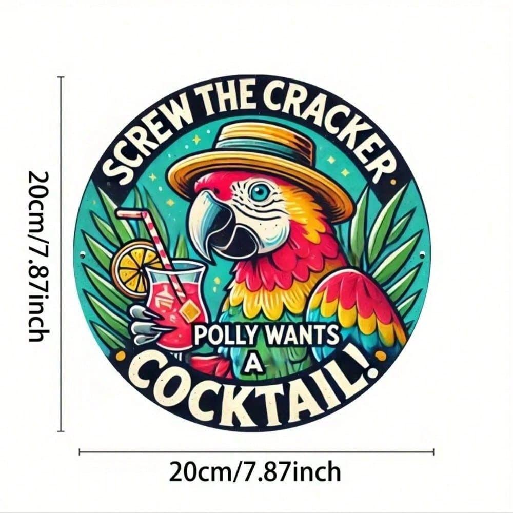 Metal Wall Sign Parrot Cocktail Tin Poster Round Bar Cafe Decor 8x8 inch
Metal Wall Sign Parrot Cocktail Tin Poster Round Bar Cafe Decor 8x8 inch