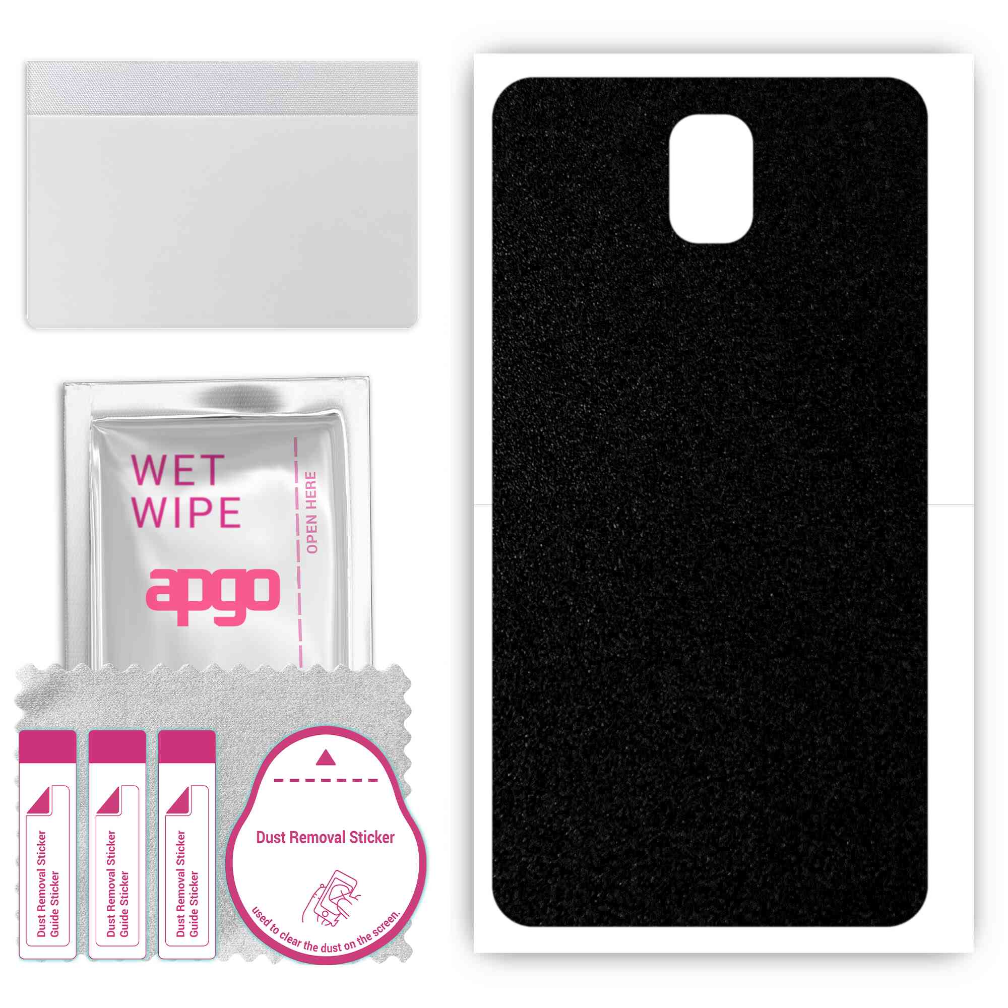 apgo Protective Skin Sticker for the back compatible with Samsung Galaxy Note 3, Wrap Film, Foil, Vinyl - Pattern Matte Black
apgo Protective Skin Sticker for the back compatible with Samsung Galaxy Note 3, Wrap Film, Foil, Vinyl - Pattern Matte Black
