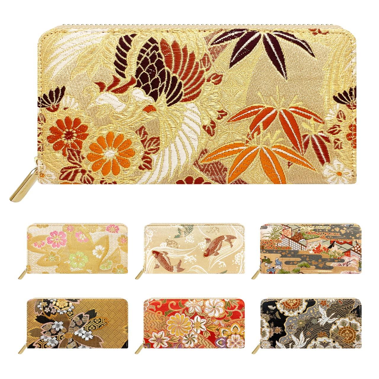 Long Wallet Nishijin Textile Round Wallet Round Zipper Wallet Long Wallet Card Storage Coin Purse Gold Brocade Pine Plum Chrysanthemum Bamboo Phoenix
Long Wallet Nishijin Textile Round Wallet Round Zipper Wallet Long Wallet Card Storage Coin Purse Gold Brocade Pine Plum Chrysanthemum Bamboo Phoenix