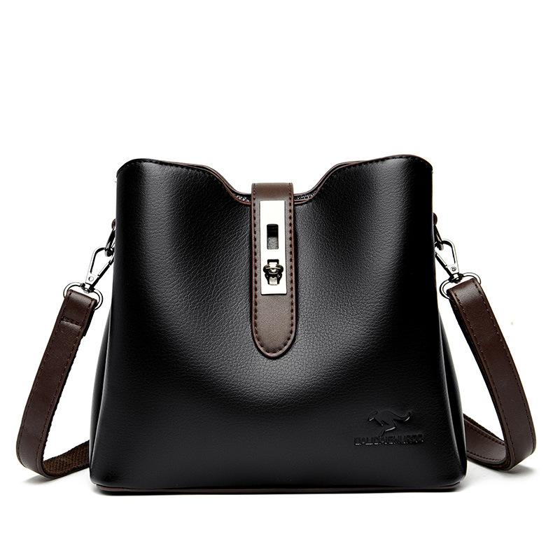 Сумка-ведро, модная сумка через плечо, городская простая женская сумка большой емкости чёрный
Сумка-ведро, модная сумка через плечо, городская простая женская сумка большой емкости чёрный