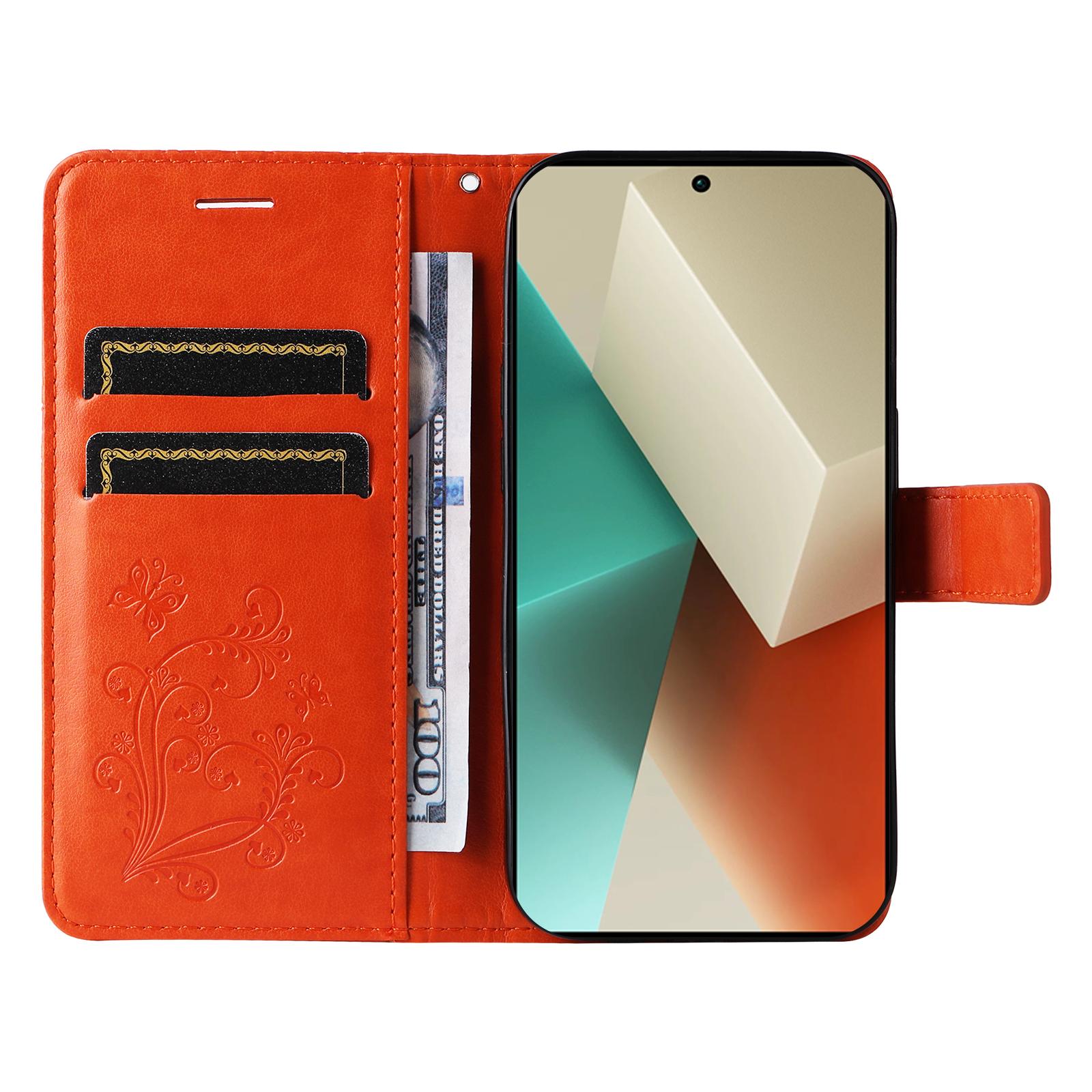 For Xiaomi Redmi Note 13 5G/Note 13 5G (China) Wallet Case Floral Butterfly Imprinted Leather Phone Cover Stand Yellow
For Xiaomi Redmi Note 13 5G/Note 13 5G (China) Wallet Case Floral Butterfly Imprinted Leather Phone Cover Stand Yellow