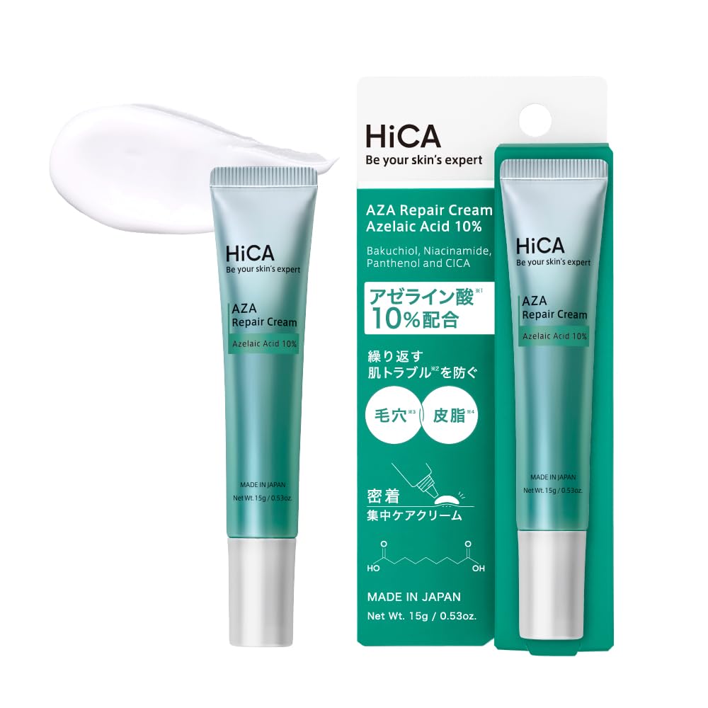 Крем HiCA AZA Repair с азелаиновой кислотой высокой концентрации Bakuchiol Comedo Sebum Pore Sensitive Skin Patch Test Сделано в Японии 15 г 10%
Крем HiCA AZA Repair с азелаиновой кислотой высокой концентрации Bakuchiol Comedo Sebum Pore Sensitive Skin Patch Test Сделано в Японии 15 г 10%