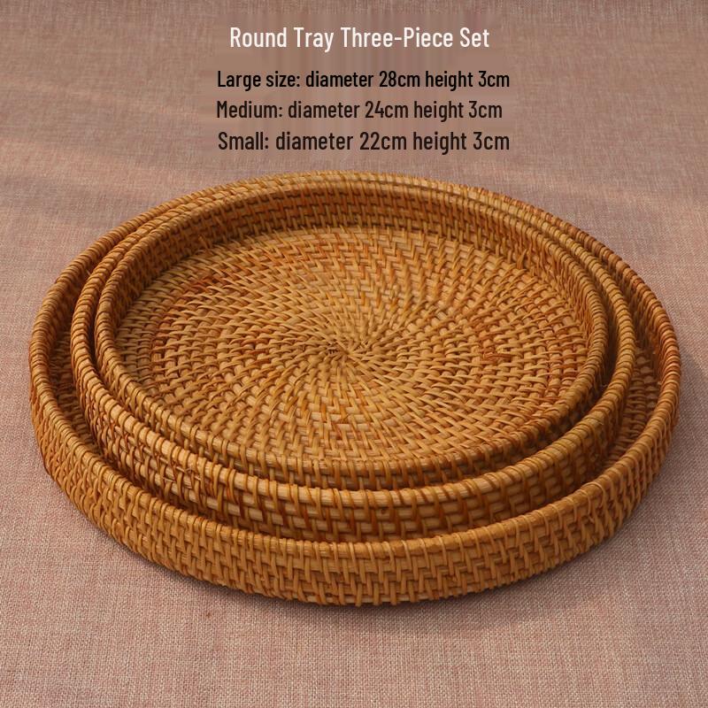 ZISIZ Round Fruit Basket and Storage Tray 3-Piece Set
ZISIZ Round Fruit Basket and Storage Tray 3-Piece Set