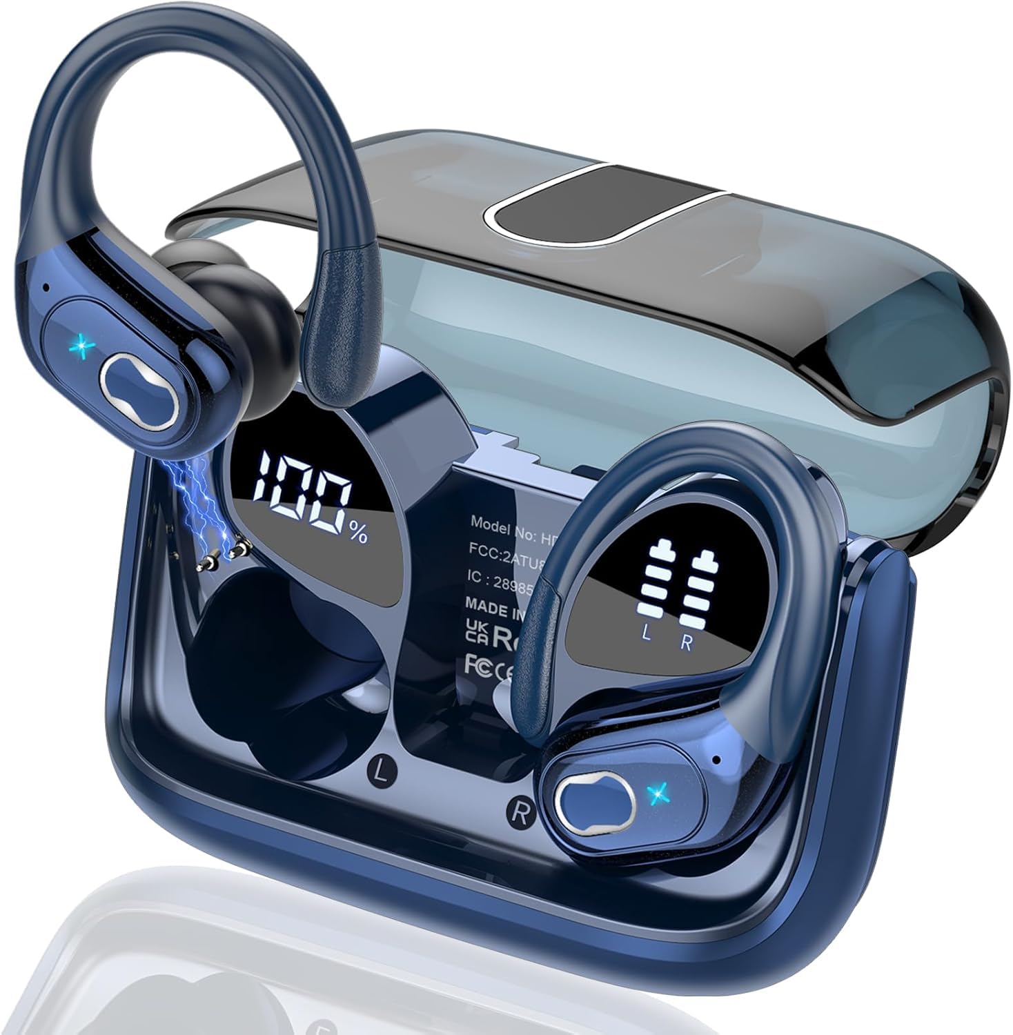 Earphones Bluetooth Wireless Earphones Bluetooth Instant Connection Open Ear Earphones Up to 100 Hours Playback Air Conduction Bluetooth Type Does Not 
Earphones Bluetooth Wireless Earphones Bluetooth Instant Connection Open Ear Earphones Up to 100 Hours Playback Air Conduction Bluetooth Type Does Not