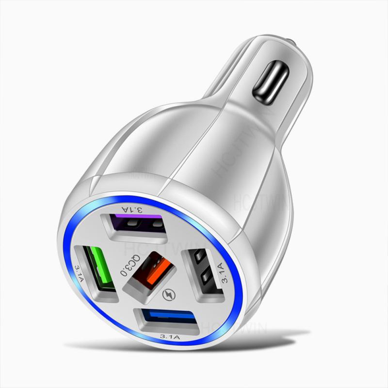 QC3.0 5USB Быстрое автоматическое зарядное устройство Стабильный выходной ток Светодиодное автомобильное зарядное устройство для быстрой зарядки
QC3.0 5USB Быстрое автоматическое зарядное устройство Стабильный выходной ток Светодиодное автомобильное зарядное устройство для быстрой зарядки