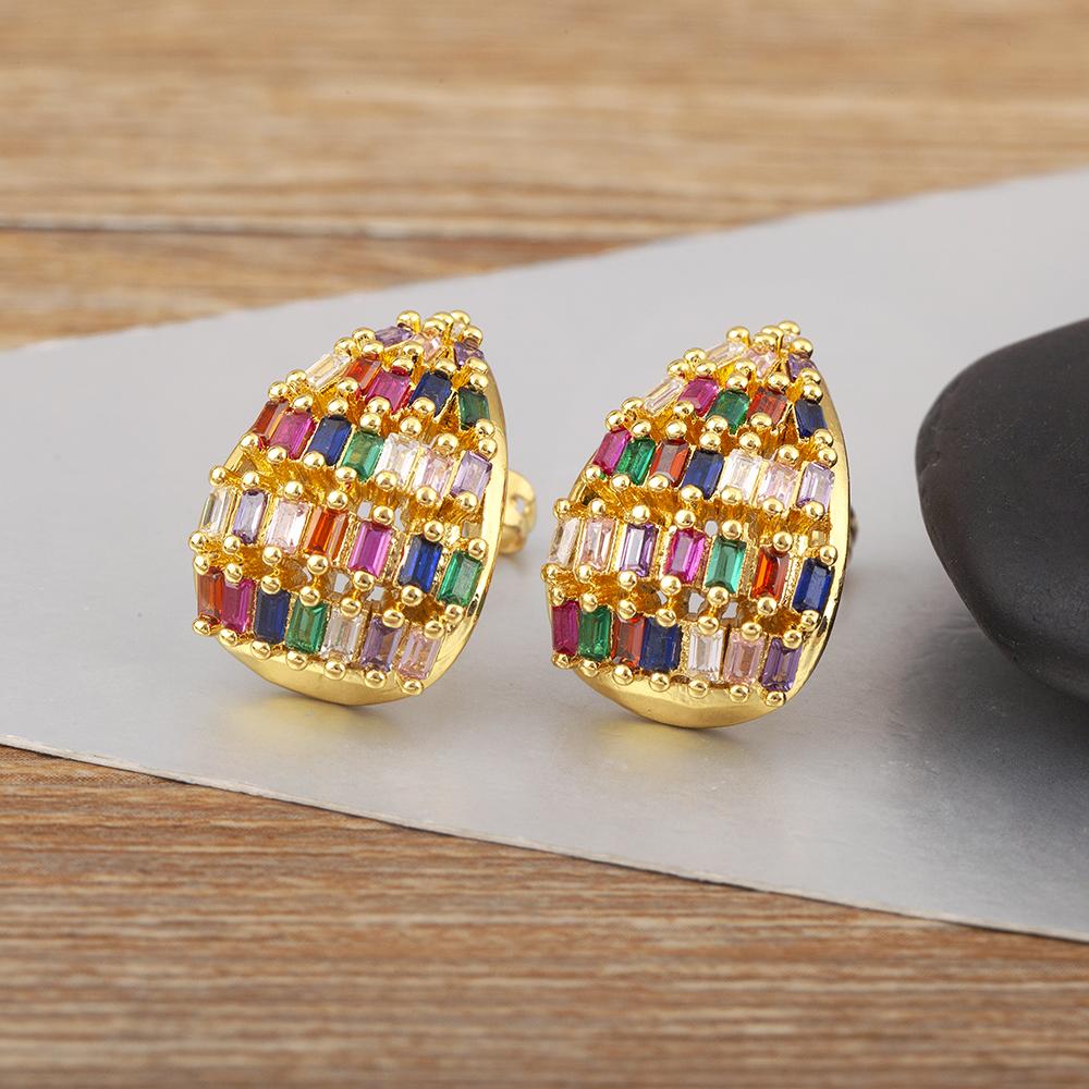 Nidin Classic New Design Waterdrop Shape Pave White/Colorful Zircon Stud Earrings For Women Light Luxury Ear Jewelry Accessories
Nidin Classic New Design Waterdrop Shape Pave White/Colorful Zircon Stud Earrings For Women Light Luxury Ear Jewelry Accessories