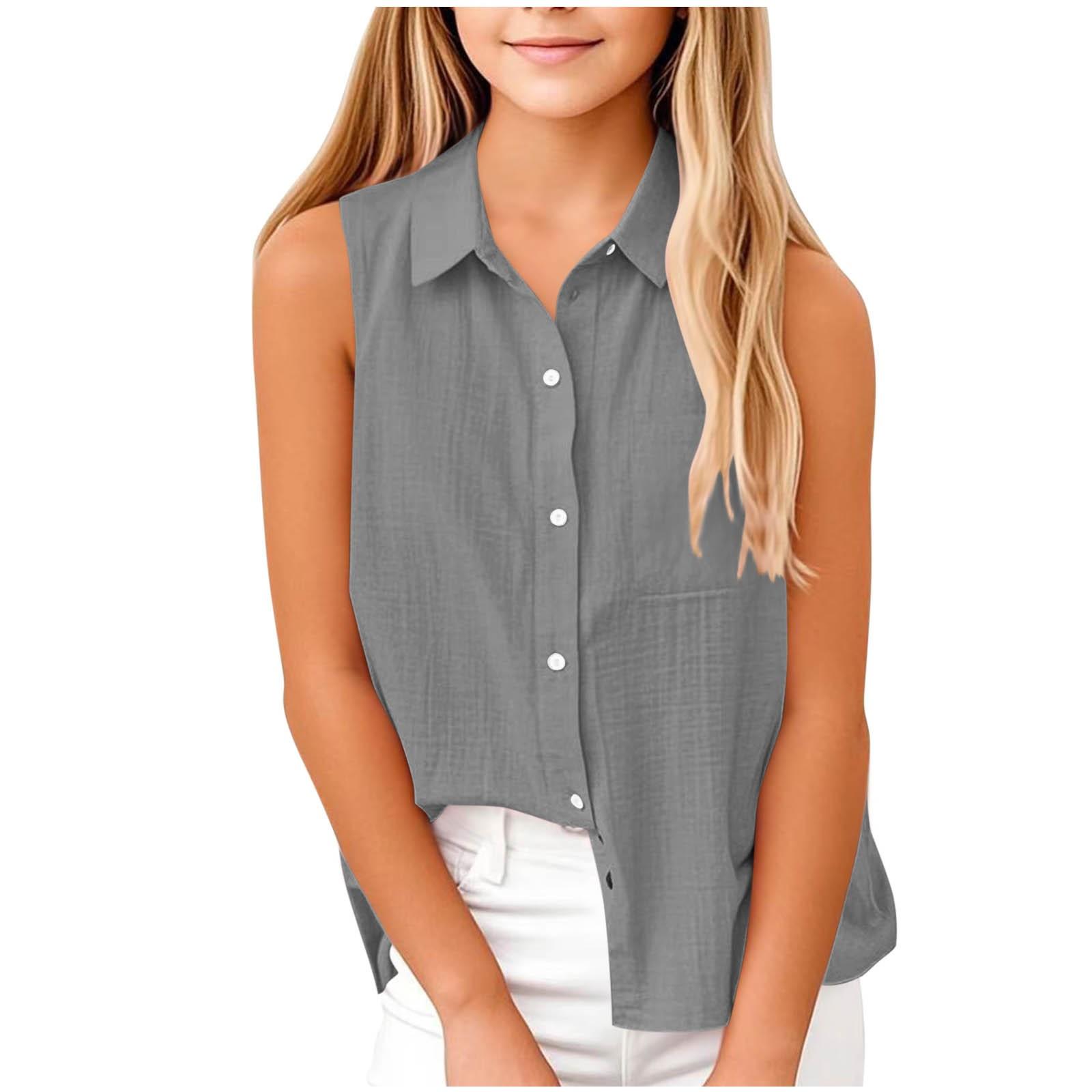 Summer Solid-color Lapel Button Casual Children s Vest Shirt For Middle-aged Kids 120
Summer Solid-color Lapel Button Casual Children s Vest Shirt For Middle-aged Kids 120
