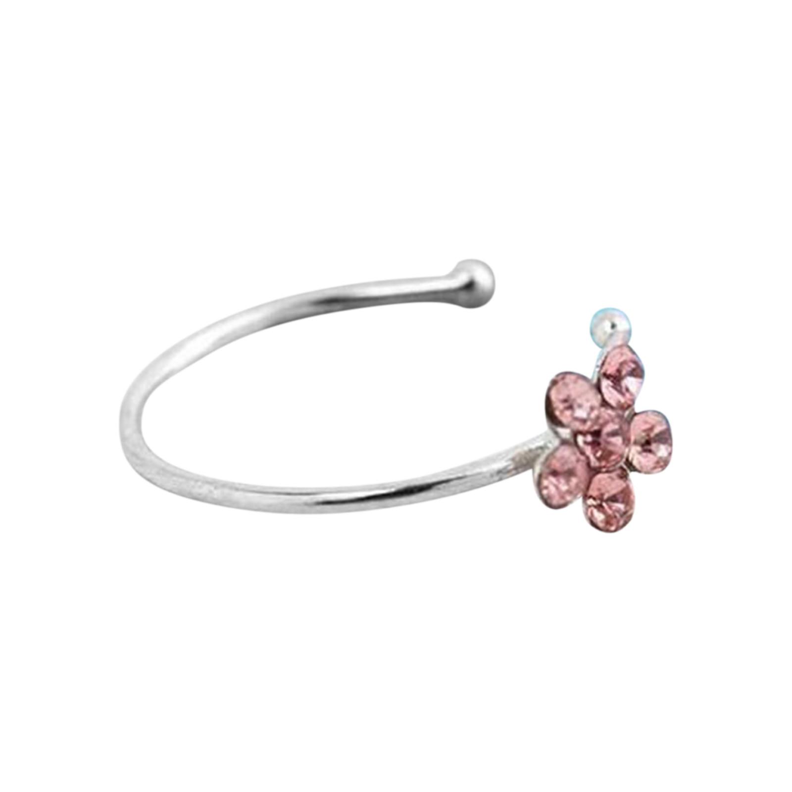 C-Shaped Nose Ring with Clustered Round Crystal Design Adjustable Open Hoop Body Jewelry for Piercing One Size розовый
C-Shaped Nose Ring with Clustered Round Crystal Design Adjustable Open Hoop Body Jewelry for Piercing One Size розовый