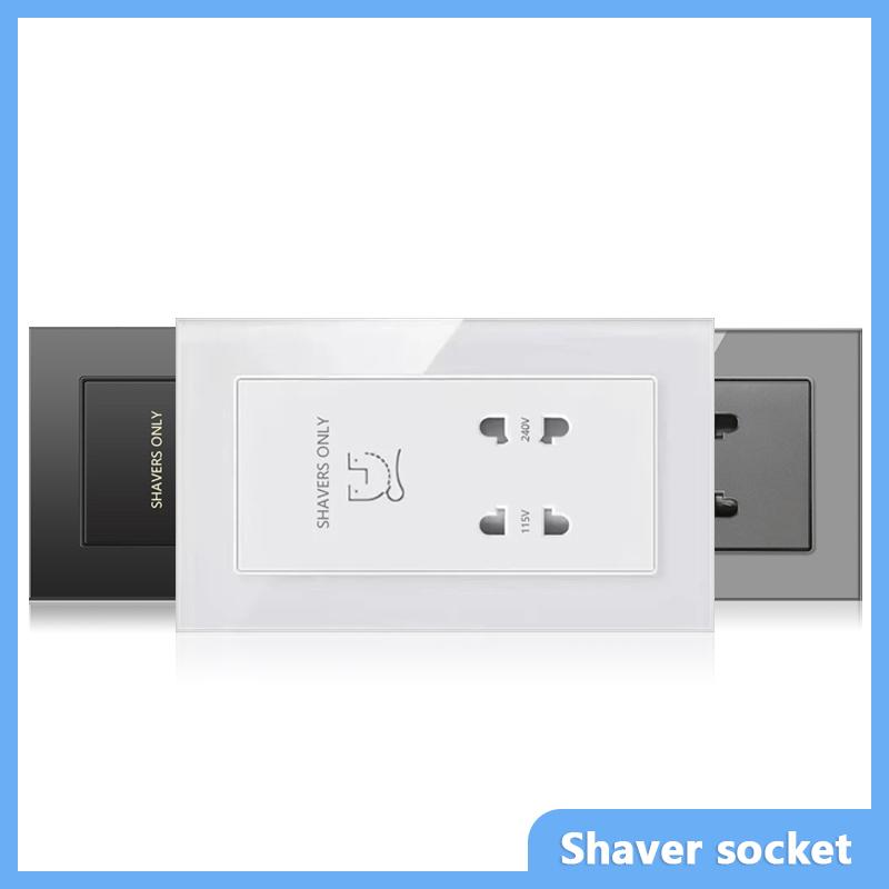 146 UK standard Hotels Shaver Socket,Wall Bathroom beard knife Panel,Beard Shaving Charge outlet Glass Plastic Stainless steel PC Black
146 UK standard Hotels Shaver Socket,Wall Bathroom beard knife Panel,Beard Shaving Charge outlet Glass Plastic Stainless steel PC Black