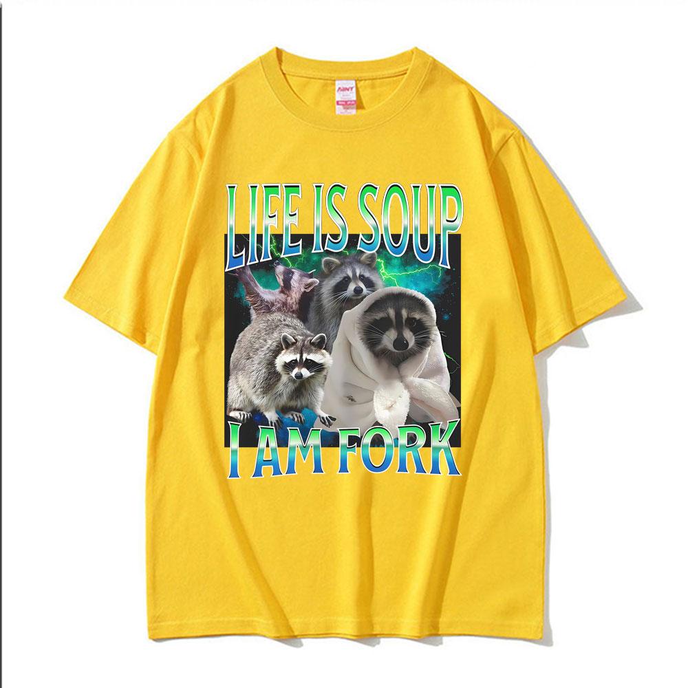 2026 Summer Mens and Womens Fun Letter Raccoon Printed Casual Round Neck Tshirt 100 Cotton Soft Loose Short Sleeve 4XL
2026 Summer Mens and Womens Fun Letter Raccoon Printed Casual Round Neck Tshirt 100 Cotton Soft Loose Short Sleeve 4XL