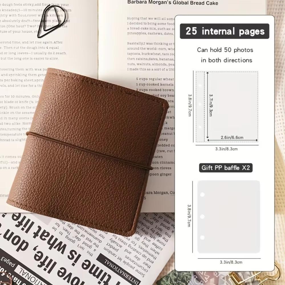 Quality Faux Leather Mini Photo Album Transparent Pages 25 Pages Photo Card Binder with 3-Ring Photo Display Loose-Leaf Album кавовий
Quality Faux Leather Mini Photo Album Transparent Pages 25 Pages Photo Card Binder with 3-Ring Photo Display Loose-Leaf Album кавовий