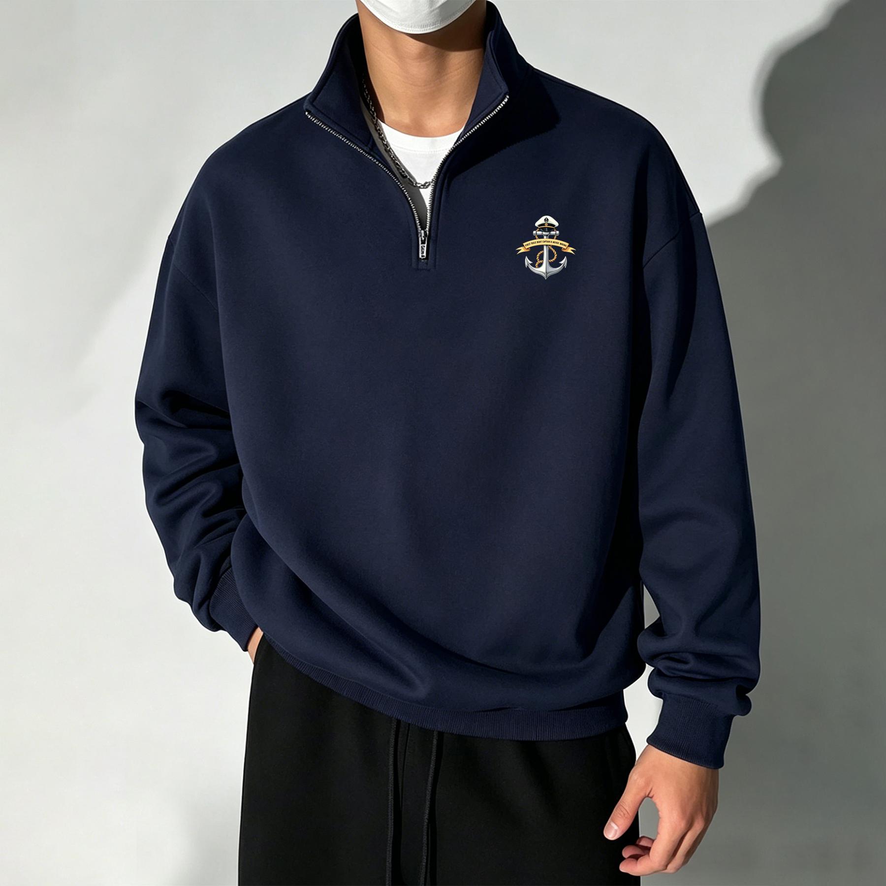 1/4-Zip Pullover, Casual Half-Zip Stand-Up Collar Sweatshirt: Loose-Fit, Versatile Fall/Winter Top for Men and Women with Nautical Anchor Print XXL
1/4-Zip Pullover, Casual Half-Zip Stand-Up Collar Sweatshirt: Loose-Fit, Versatile Fall/Winter Top for Men and Women with Nautical Anchor Print XXL