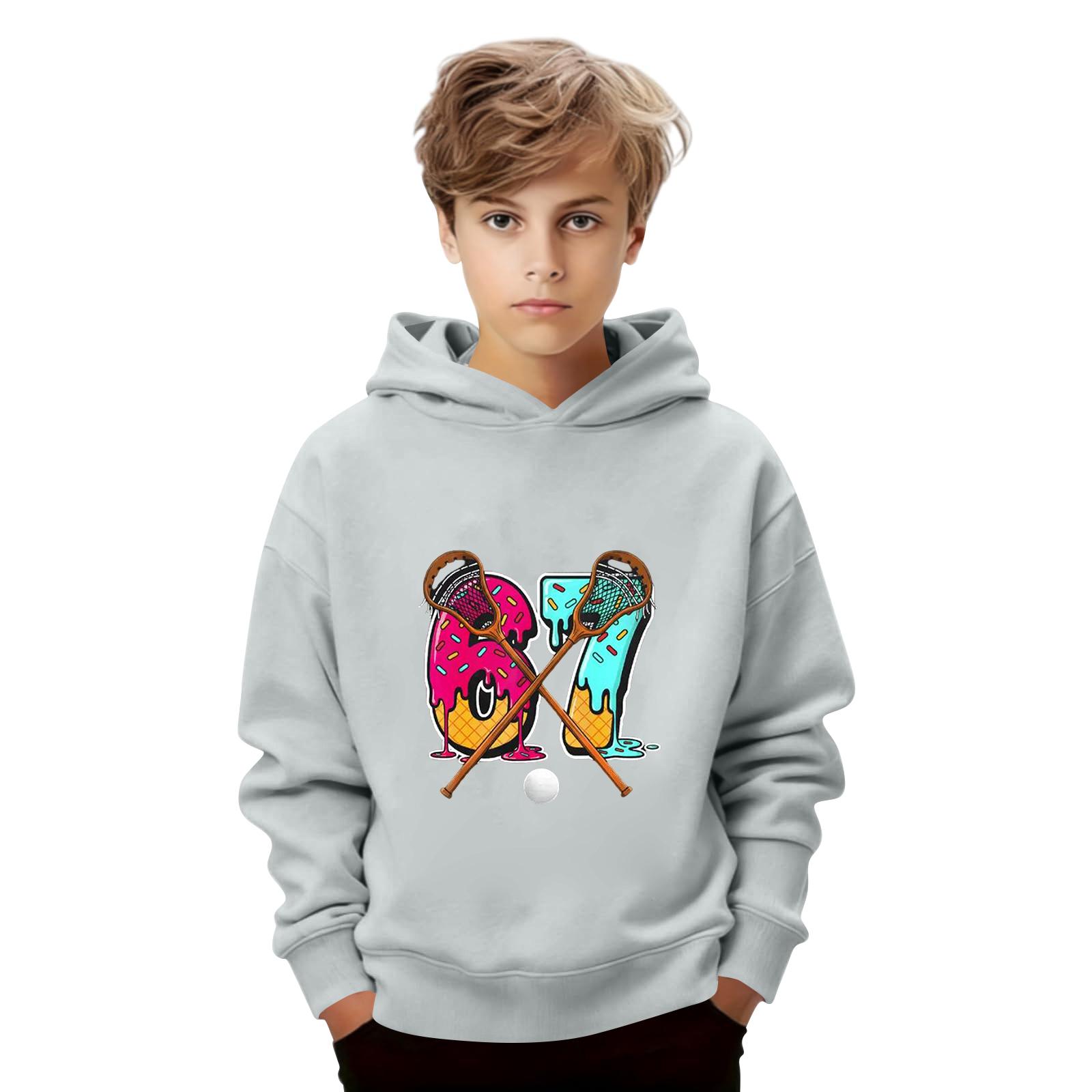 Kids Long Sleeve Pullover Hoodie Loose Fit Sweatshirt with Letter Print Casual Comfortable Lightweight Hoodie for Boys Girls 100
Kids Long Sleeve Pullover Hoodie Loose Fit Sweatshirt with Letter Print Casual Comfortable Lightweight Hoodie for Boys Girls 100