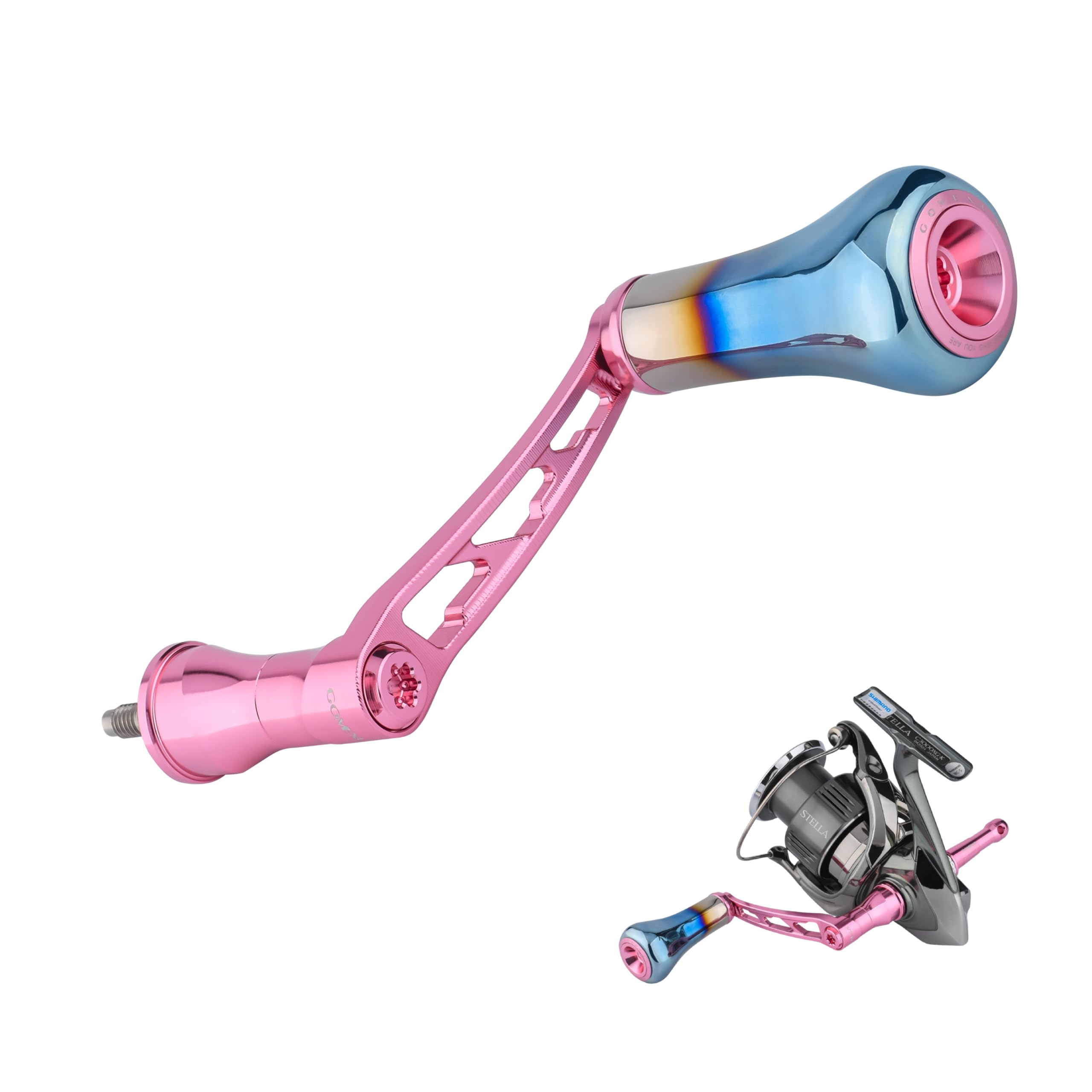 Gomexus Reel Handle with Titanium High Compatible with Shimano and Daiwa Including Twin and Ideal for Surf Flounder and by Pro Shimano CJ57-T28 рожевий
Gomexus Reel Handle with Titanium High Compatible with Shimano and Daiwa Including Twin and Ideal for Surf Flounder and by Pro Shimano CJ57-T28 рожевий