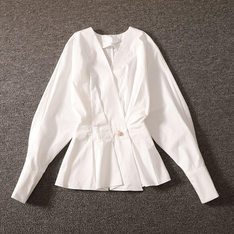 Осенняя мода в западном стиле Белая приталенная рубашка со складками White((E2-5)) S
Осенняя мода в западном стиле Белая приталенная рубашка со складками White((E2-5)) S