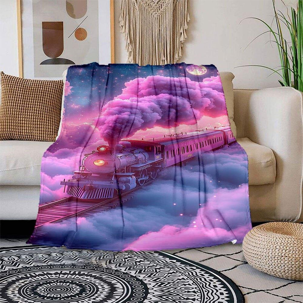 Magical Cloud Train Fantasy Poster Blanket Flannel Throw Blanket for Sofa, Bed, Travel, Camping, Office, Couch, Chair, And Bed Gift for Chr 150x180cm
Magical Cloud Train Fantasy Poster Blanket Flannel Throw Blanket for Sofa, Bed, Travel, Camping, Office, Couch, Chair, And Bed Gift for Chr 150x180cm