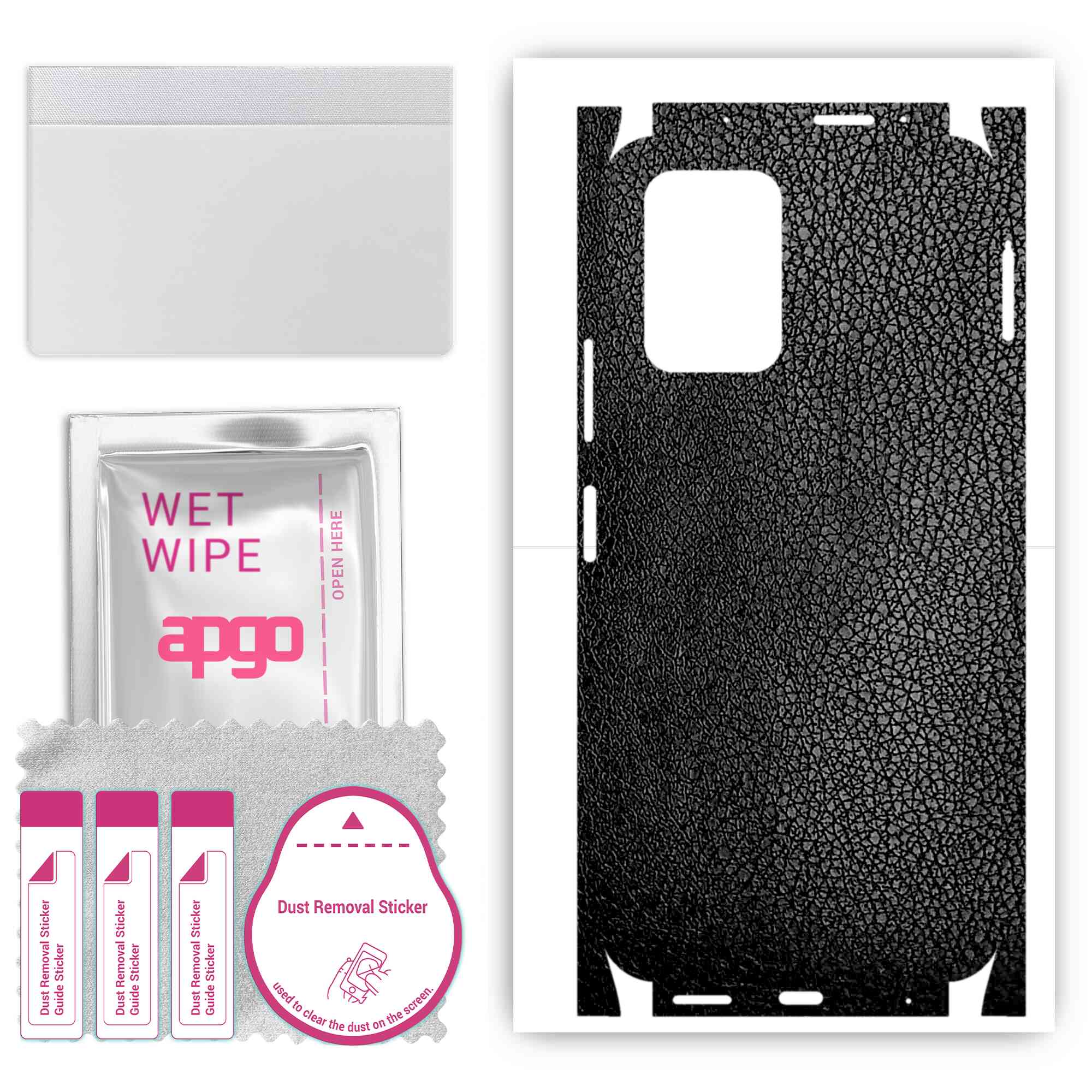 apgo Protective Skin Sticker for the back+sides compatible with Xiaomi POCO X3 GT, Full Wrap Film, Foil, Vinyl - Pattern Black Leather
apgo Protective Skin Sticker for the back+sides compatible with Xiaomi POCO X3 GT, Full Wrap Film, Foil, Vinyl - Pattern Black Leather