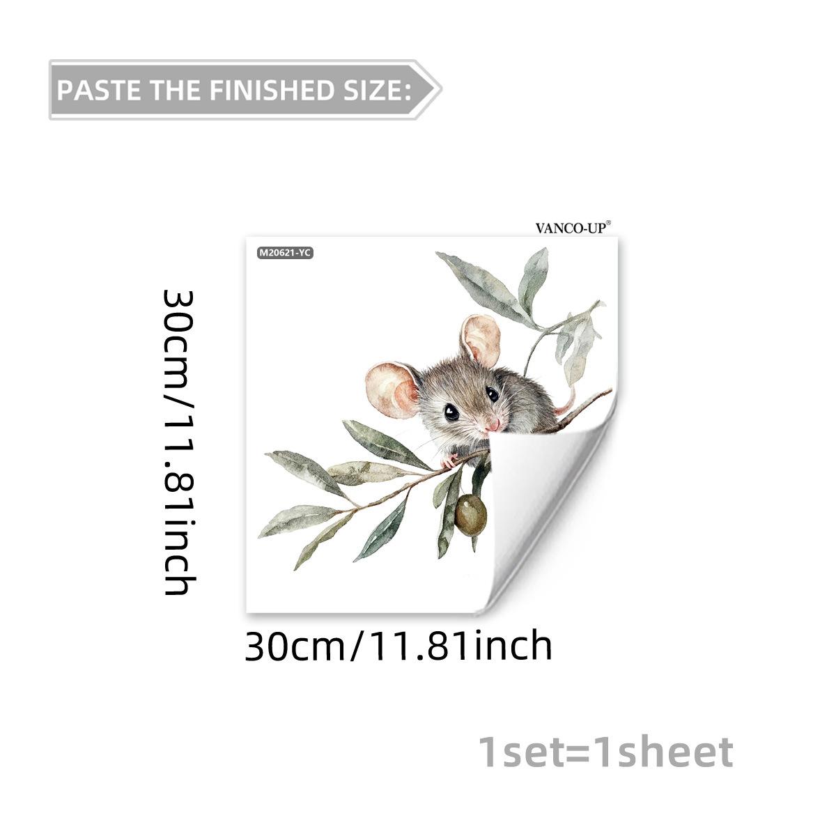 Cartoon Branch Mouse Wall Stickers, Creative Self-Adhesive Decor for Kids Room Living Room Bedroom Background Wall 30x30cm
Cartoon Branch Mouse Wall Stickers, Creative Self-Adhesive Decor for Kids Room Living Room Bedroom Background Wall 30x30cm