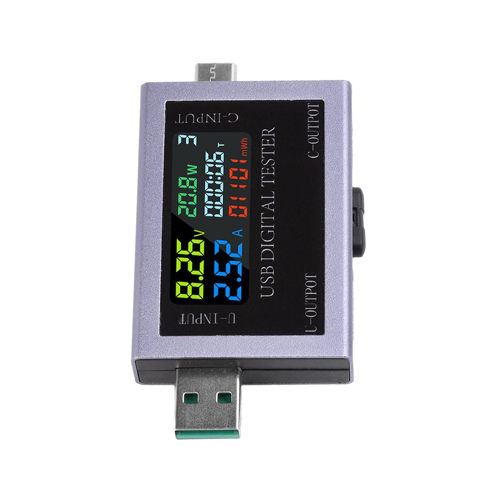 DC 4.5~50V 0-8A USB Type-C Voltmeter Digital Voltage Current Power Meter Capacity Tester Charger Tester Multi-function Tester
DC 4.5~50V 0-8A USB Type-C Voltmeter Digital Voltage Current Power Meter Capacity Tester Charger Tester Multi-function Tester