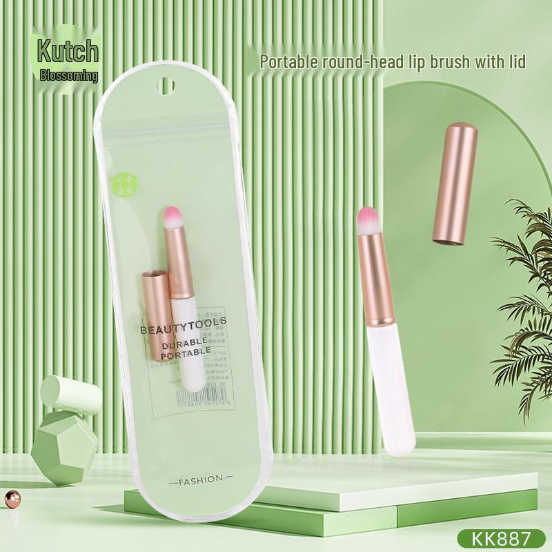 Compact Multifunctional Lip Brush & Lid with Blending, Concealer & Lipstick Applications, Model 887.
Compact Multifunctional Lip Brush & Lid with Blending, Concealer & Lipstick Applications, Model 887.