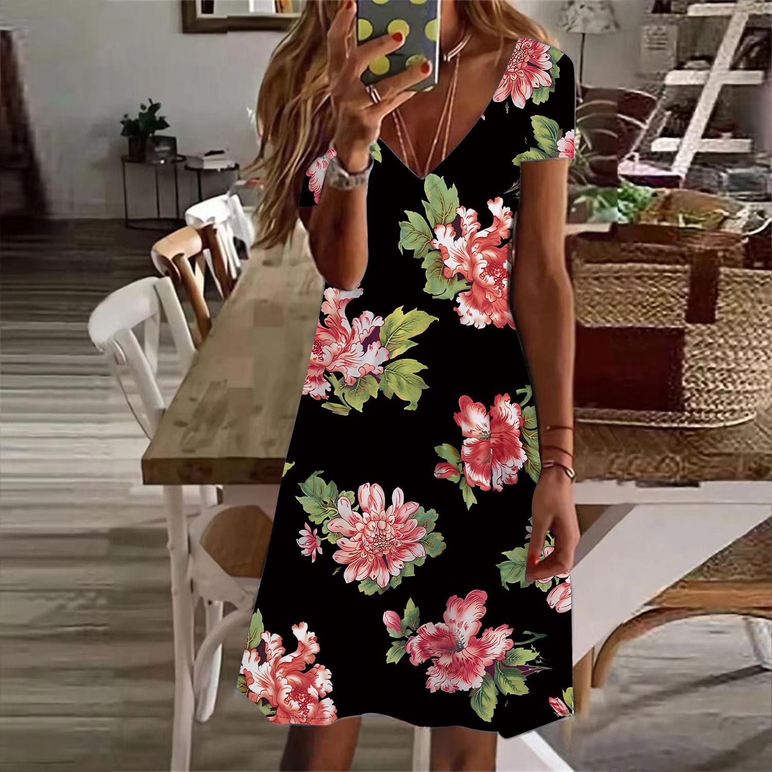 Летняя мода женское платье с V-образным вырезом и коротким рукавом с принтом фиолетового пиона сексуальное платье 8XL розовый
Летняя мода женское платье с V-образным вырезом и коротким рукавом с принтом фиолетового пиона сексуальное платье 8XL розовый