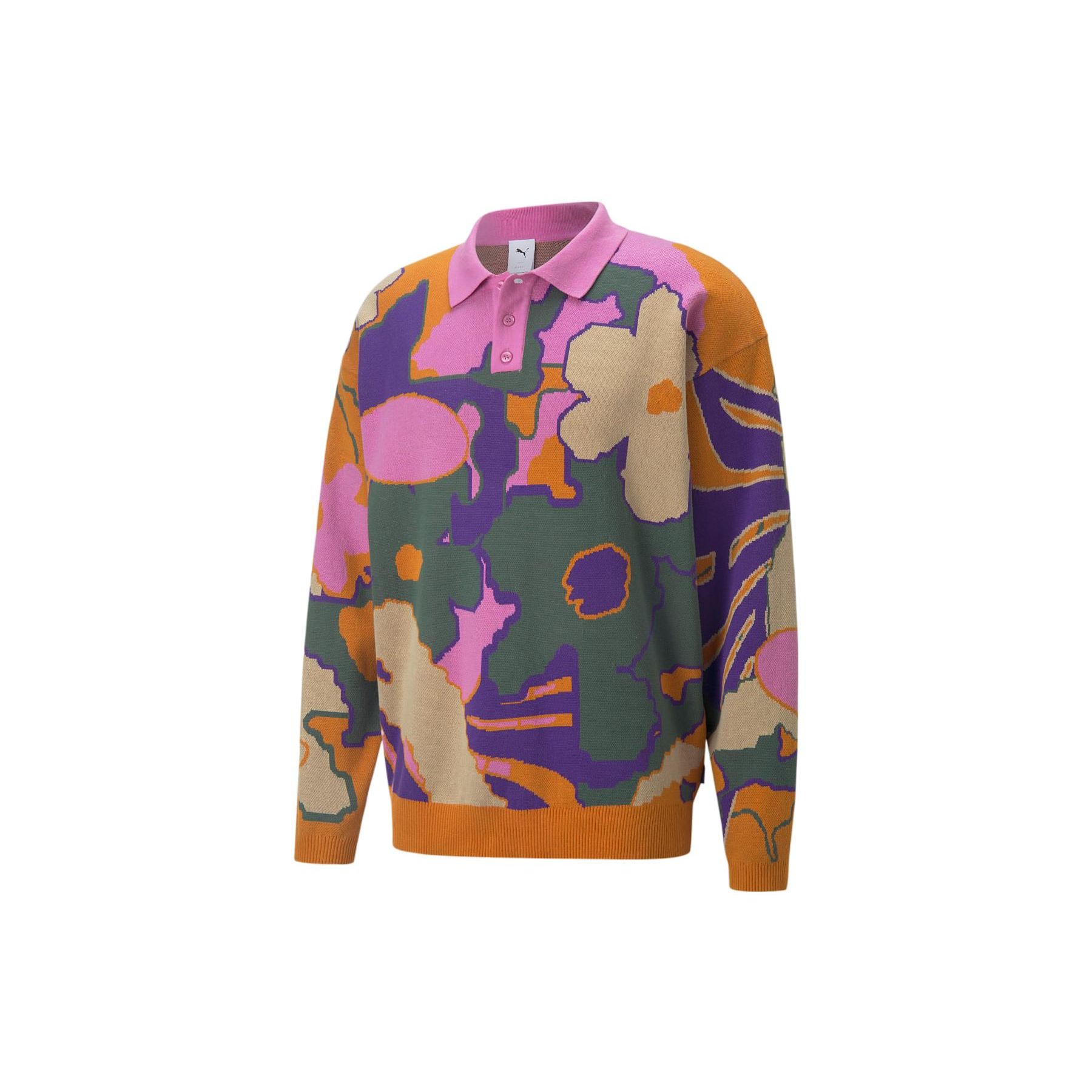 Puma X Perks And Mini P.A.M Floral Pattern Knit Long Sleeve Polo Shirt Men tops Orange 536004-66 S
Puma X Perks And Mini P.A.M Floral Pattern Knit Long Sleeve Polo Shirt Men tops Orange 536004-66 S