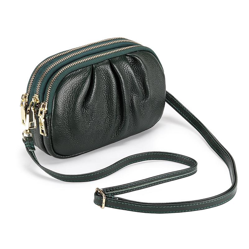 Genuine Leather Women s Small Crossbody Bag - Versatile 2026 Ruched Design, Soft Leather, Large Capacity, Three-Layer Zipper Shoulder Bag зелений
Genuine Leather Women s Small Crossbody Bag - Versatile 2026 Ruched Design, Soft Leather, Large Capacity, Three-Layer Zipper Shoulder Bag зелений