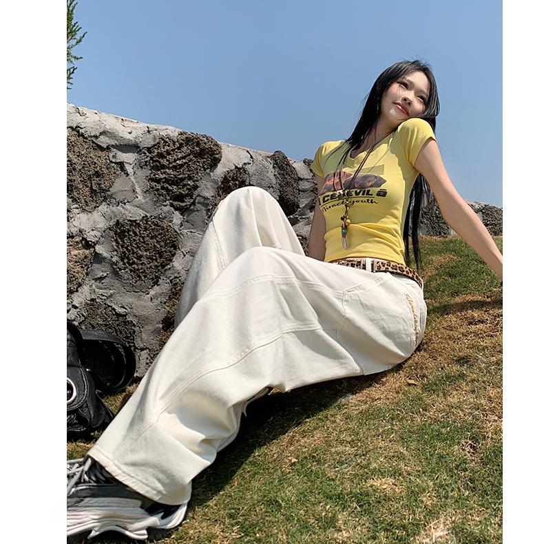 Yellow Cargo Jeans Women High Waist Loose Wide Leg Pants M білий
Yellow Cargo Jeans Women High Waist Loose Wide Leg Pants M білий