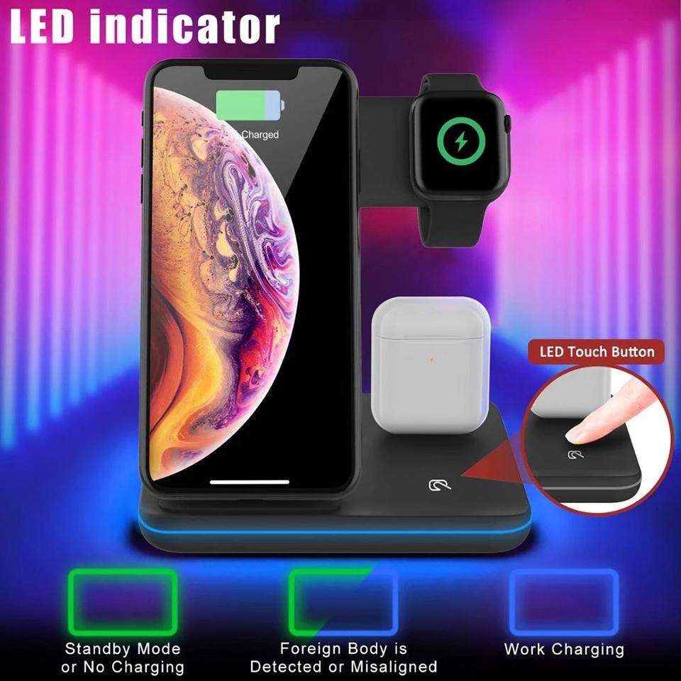 Z5 Upgraded 3-in-1 15W Wireless Charger Qi Fast Charging Stand Dock for iPhone Android iWatch AirPods White
Z5 Upgraded 3-in-1 15W Wireless Charger Qi Fast Charging Stand Dock for iPhone Android iWatch AirPods White