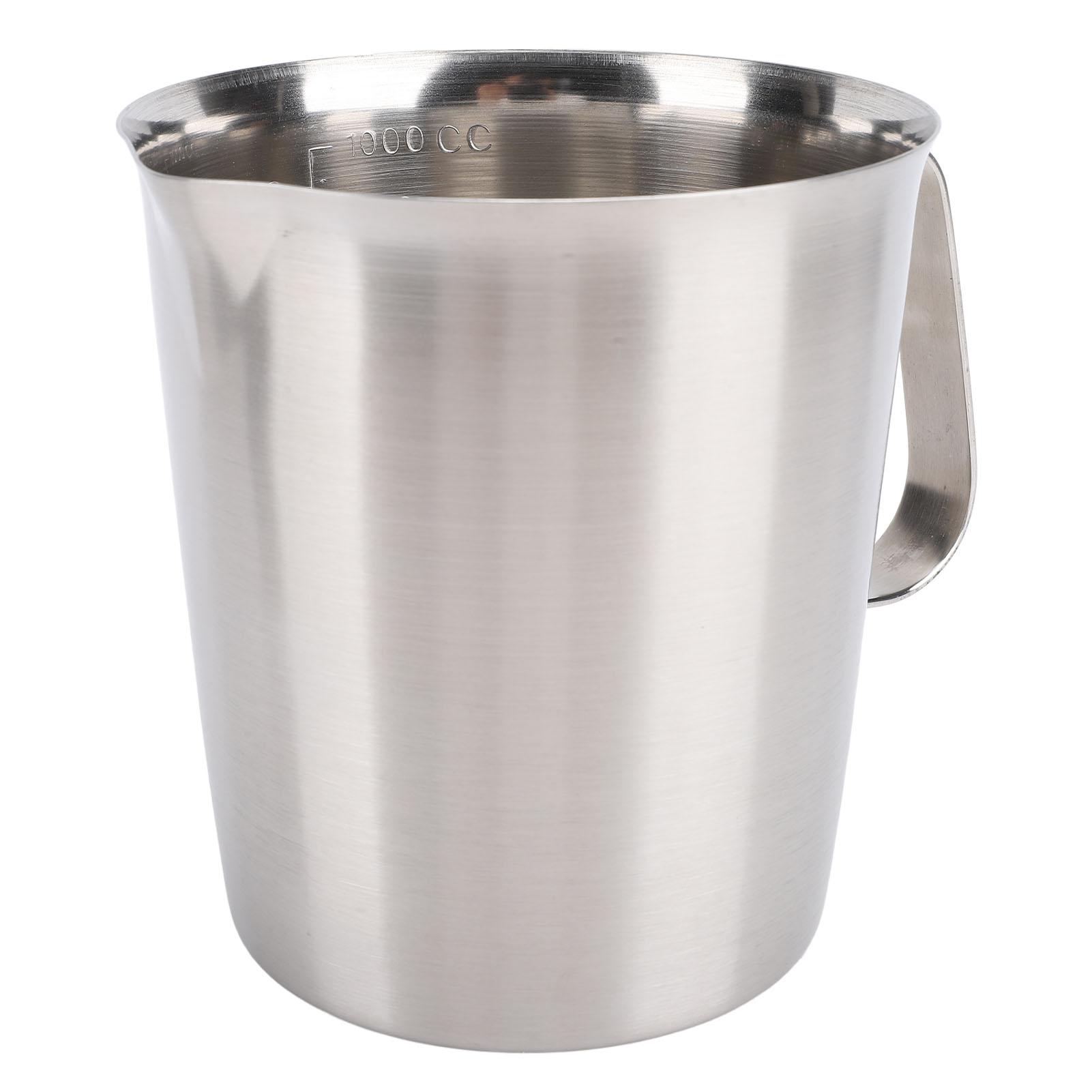 Measuring Cup with Markings Spout 304 Stainless Steel Easy to Clean Milk Frothing Pitcher for Coffee Kitchen 1000ml L
Measuring Cup with Markings Spout 304 Stainless Steel Easy to Clean Milk Frothing Pitcher for Coffee Kitchen 1000ml L