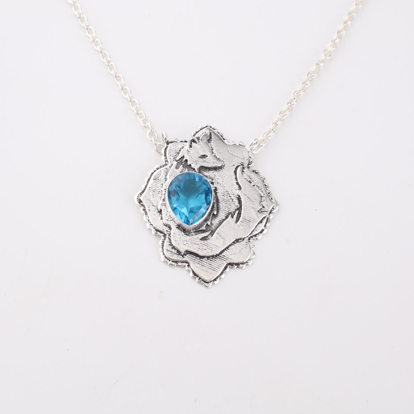 Swiss Blue Topaz Gemstone 925 Sterling Silver Jewelry Oxidize Pendant 1.29 Gift CP-32-1
Swiss Blue Topaz Gemstone 925 Sterling Silver Jewelry Oxidize Pendant 1.29 Gift CP-32-1