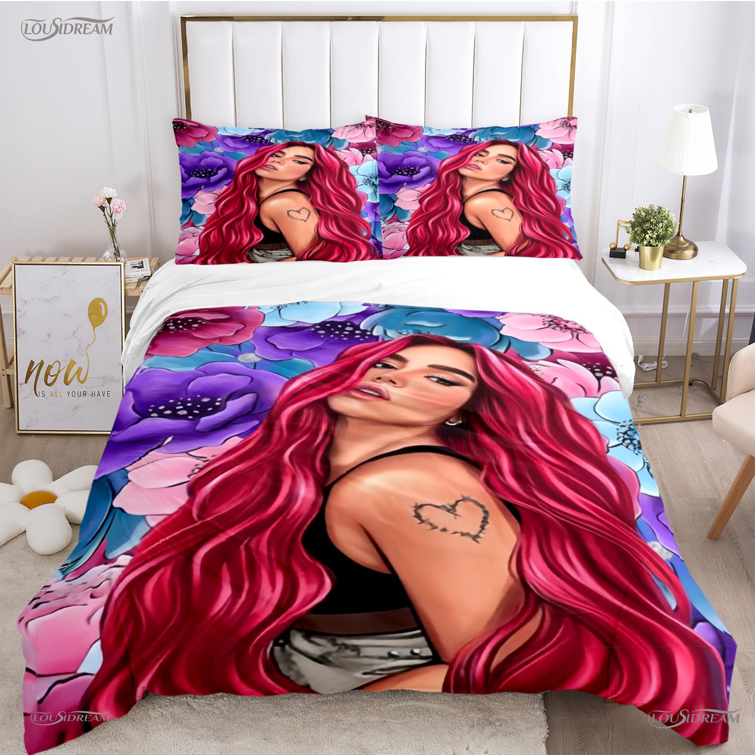 Karol G Sexy Singer Casal Al Season Soft Duvet Cover Warm Comforter Beding Set Soft Comfortable Quilt Cover plus Pilowcases Single/Double/Quen/King 120*200cm Single
Karol G Sexy Singer Casal Al Season Soft Duvet Cover Warm Comforter Beding Set Soft Comfortable Quilt Cover plus Pilowcases Single/Double/Quen/King 120*200cm Single