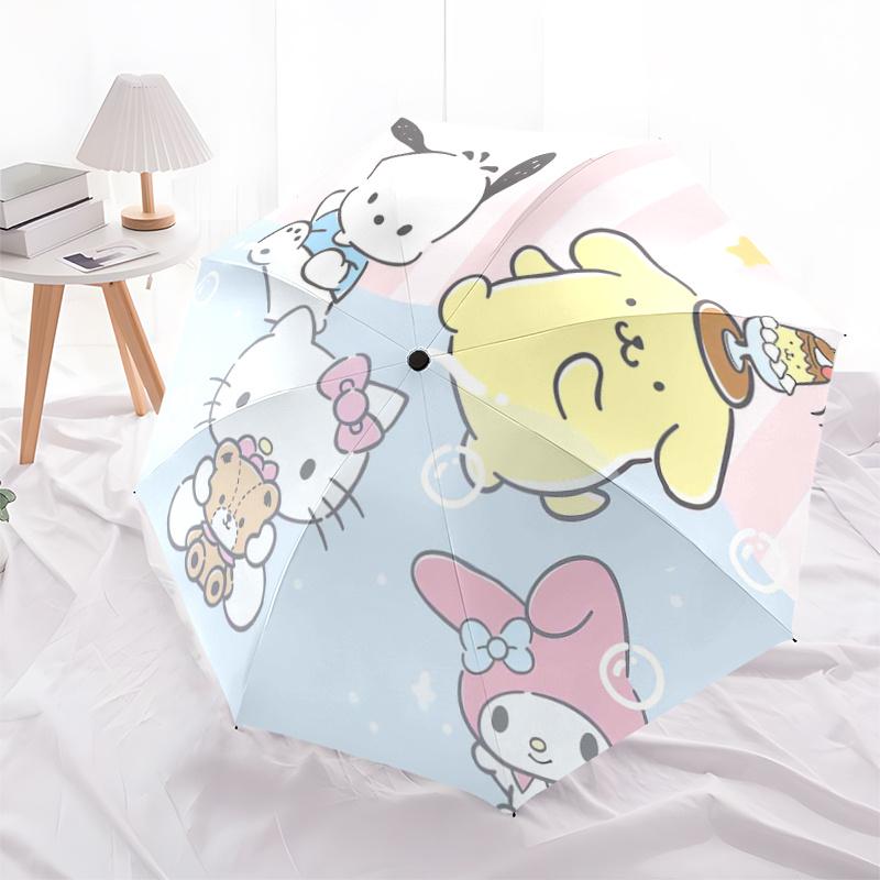 1pc Pom Pom Purin Hello Kitty Pochacco My Melody Pattern Automatic Umbrella is Fashionable and Good-Looking, a Portable 3-Fold Umbrella, Suitable for
1pc Pom Pom Purin Hello Kitty Pochacco My Melody Pattern Automatic Umbrella is Fashionable and Good-Looking, a Portable 3-Fold Umbrella, Suitable for